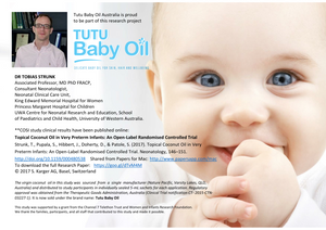 TUTU BABY OIL - SPECIAL BULK 6 Packs as prescribed in West Australia Neo-Natal Units